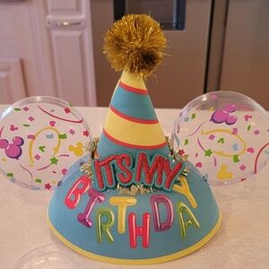 Colorful Blue and Yellow Party Hats for Celebrations